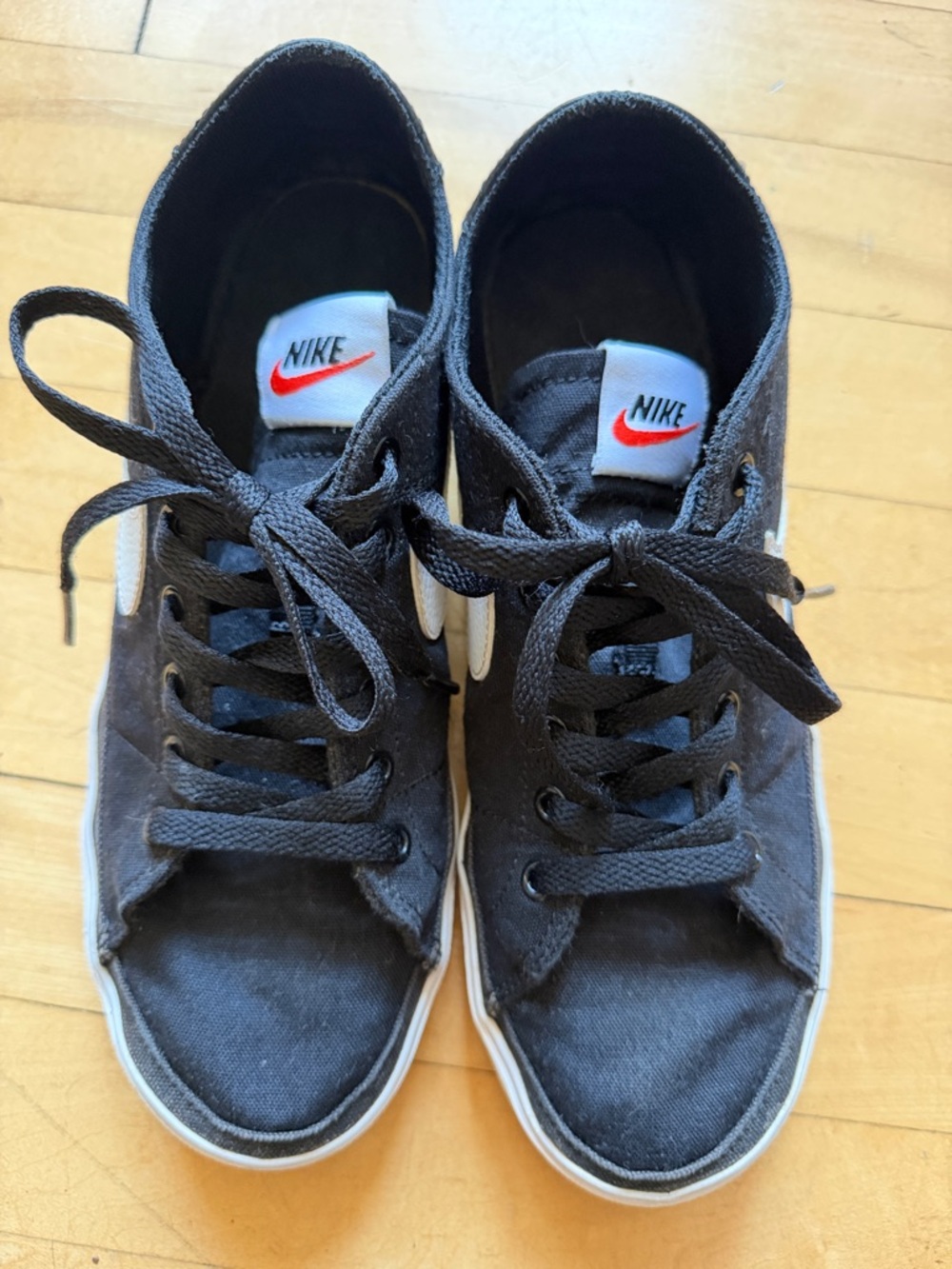 Nike Black Court Legacy Canvas Low-Top Sneakers